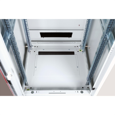 19" Rack na podlahu 26U, 1342x600x600mm (HxWxD), PRO, sklenené dvere, sivý