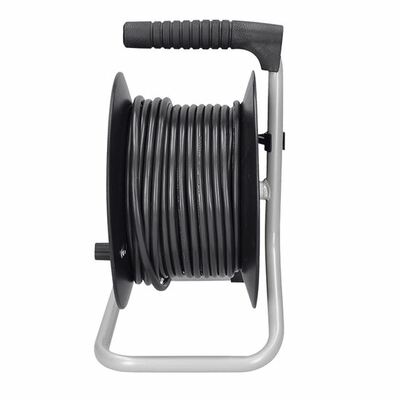 Predlžovačka bubon 25m s 4 zásuvkami, 1.50mm², tepelná poistka, čierna