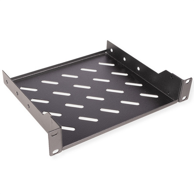 10" Polica 200mm, výška 1U, čierna, RAL9005