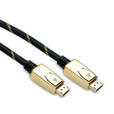 Kábel DisplayPort M/M 3m, 8K@60Hz, DP v1.4, 32.4Gbit/s, čierny, pozl.konektor, Gold