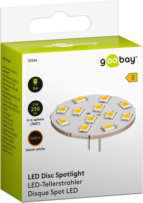 LED žiarovka G4 teplá biela 170lm 140°