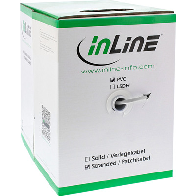 S/FTP lanko PVC 100m cat.5e, AWG26, 100Mhz, 1000Base-T, bely, pomedený