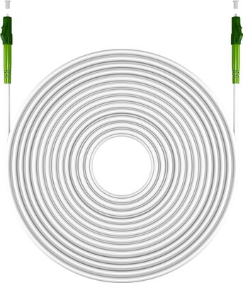 Fiber kábel LC/APC-LC/APC, 1m Simplex OS2(9/125µm), LSOH, 3mm, biely