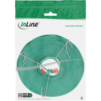 UTP Patchkábel 5m cat.6, zelený, plochý, Cu