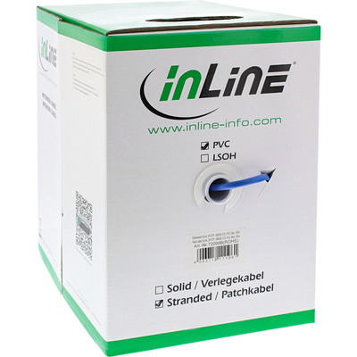 S/FTP lanko PVC 100m cat.5e, AWG26, 100Mhz, 1000Base-T, modrý, pomedený