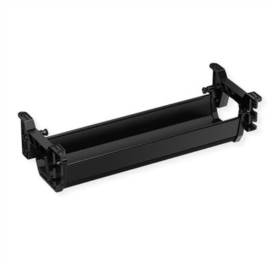 Káblový organizér, žľab na káble pod stôl, plast (ABS), 449x182x118mm (DxHxV), čierny
