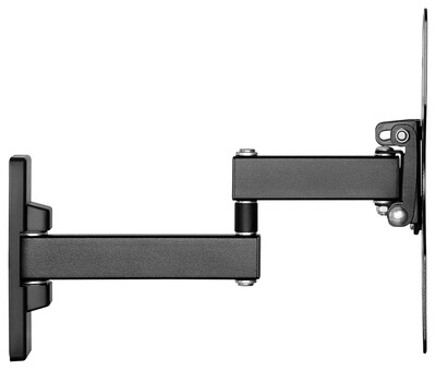 Držiak pre monitor / TV na stenu, max 15kg, rameno 282mm, VESA 75/100/200, čierny