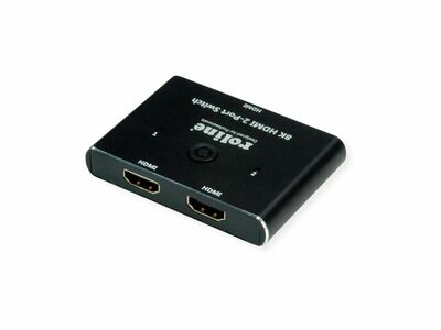 Video selektor/switch HDMI 2IN/1OUT prepínanie tlačidlom, napájanie cez USB Micro-B, UHD 8K(60Hz)