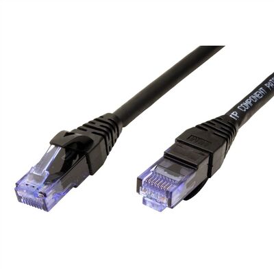 UTP Patchkábel LSOH 15m cat.6a, čierny, Cu, Component Level