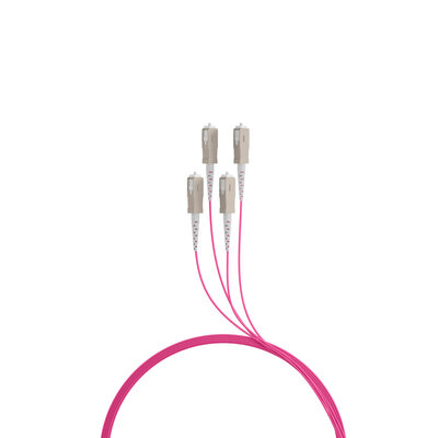 Fiber kábel SC-SC, 100m OM4(50/125µm), Trunk cable U-DQ(ZN)BH 4E, 4x Simplex, čierny/fialový