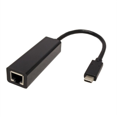Adaptér USB 3.1 Typ C na RJ45 (Gigabit Ethernet), 10cm, čierny