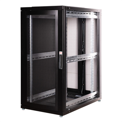 19" Rack na podlahu 26U, 1260x600x1000mm (HxWxD), PRO, čierny