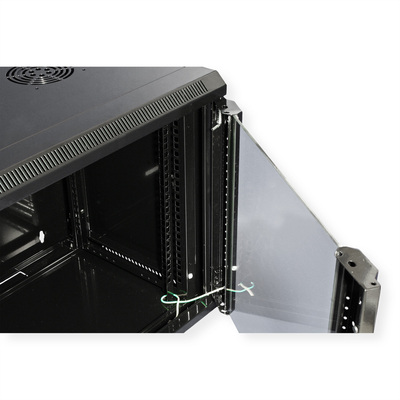 19" Rack na stenu 9U, čierny, 505x570x450 mm (HxWxD), odnímateľné bočnice §§