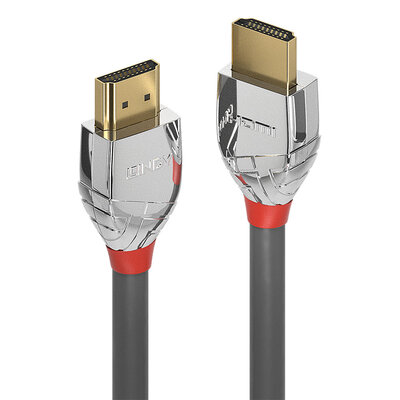 Kábel HDMI M/M 3m, High Speed+Eth, 4K@60Hz, HDMI 2.0, 18G, pozl. konektor, sivý, Cromo Line