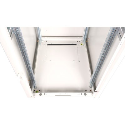 19" Rack na podlahu 32U, 1560x600x800mm (HxWxD), BASIC, sklenené dvere, sivý