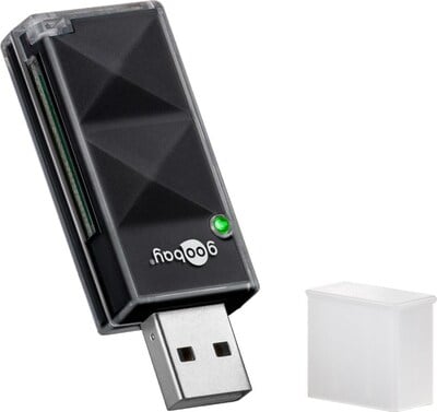 Čítačka USB 2.0 (Konektor USB A), 2 sloty pre karty (MicroSD, SDHC), čierna