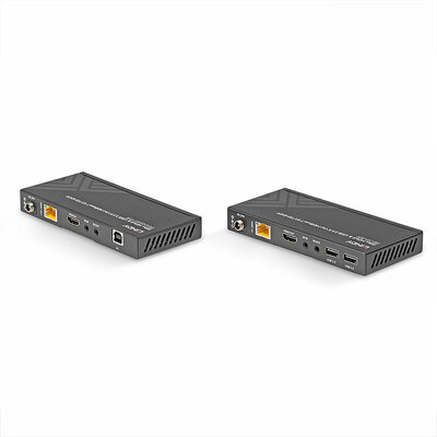 Predĺženie KVM cez TP do 150m(FullHD) do 100m(4K@60Hz), HDMI, USB, IR (obojsmerné), PoC