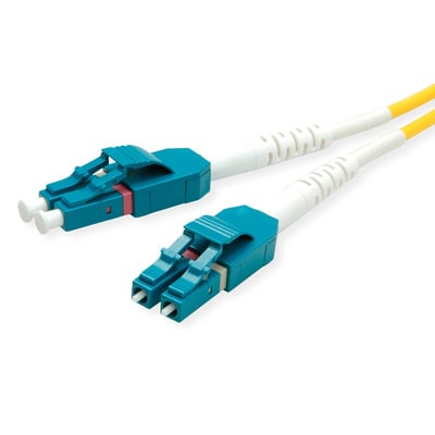 Fiber kábel LC-LC, 5m Duplex OS2(9/125µm), LSOH, uniboot konektor, G657.A2, ohybný, 3mm, žltý