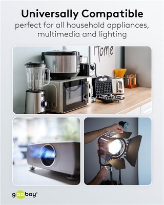 Predlžovačka 2m s 1 zásuvkou SCHUKO, 1.5mm², čierna