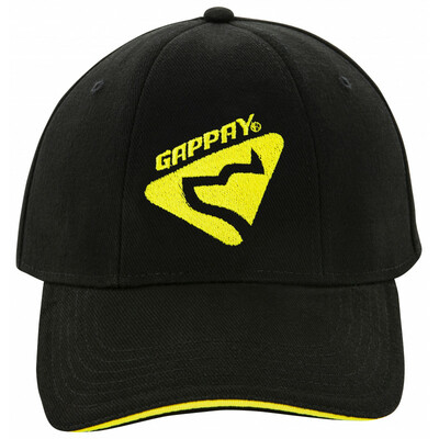 Šiltovka čierna s logom GAPPAY, čierna+žltá