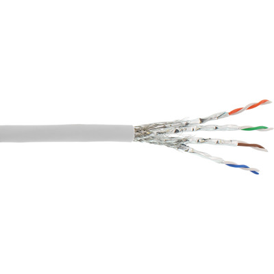 S/FTP (PiMF) lanko LSOH 100m cat.6a, CPR Eca, AWG26, 500Mhz, 10GBase-T, biely, meď