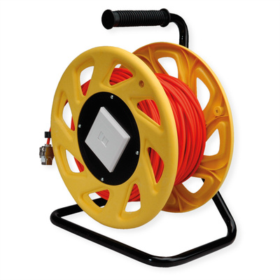 S/FTP (PiMF) Patchkábel 60m drôt cat.6a, AWG23, 10GBase-T, oranžový, meď, prenosný na bubne