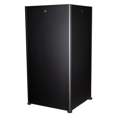 19" Rack na podlahu 32U, 1560x800x800mm (HxWxD), BASIC, sklenené dvere, čierny