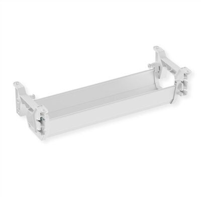 Káblový organizér, žľab na káble pod stôl, plast (ABS), 449x182x118mm (DxHxV), biely