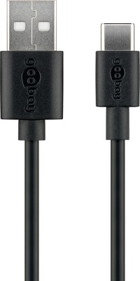 Kábel USB 2.0 Typ C AM/CM 1m, High Speed, čierny