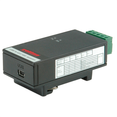 Konvertor z USB na RS422/485, DIN, čierny