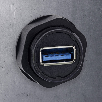 Chránička "SPOJKA" USB-A, zásuvka-konektor 50cm, tienená, vodeodolná prachuvzdorná IP68