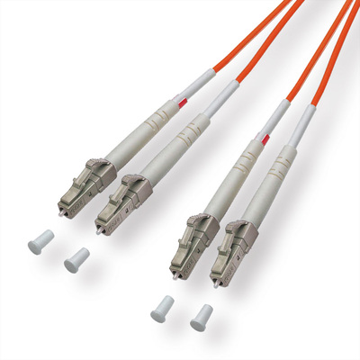 Fiber kábel LC-LC, 15m Duplex OM2(50/125µm), LSOH, 3.6mm, oranžový