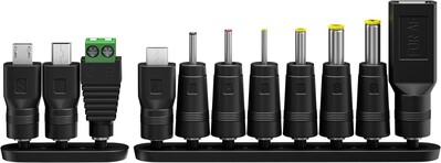 Adaptér NTS 2250mA Univerzálny 3-12V, 27W, 1.8m kábel, konektory: DC, USB(mini, micro, A, C), čierny
