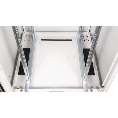 19" Rack na podlahu 32U, 1560x800x800mm (HxWxD), BASIC, sklenené dvere, sivý