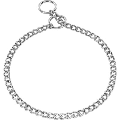 Obojok retiazkový sťahovací 3mm/50cm, malé oko, chrómovaná oceľ, HS