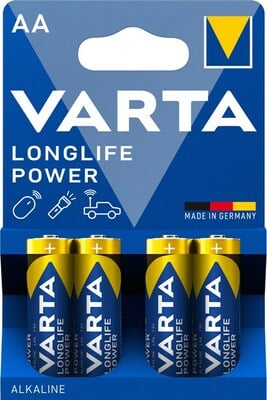 Baterka VARTA Longlife Power Alkalická AA (4ks) 1.5V (LR6) 4BL