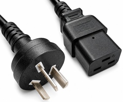 Power cord China type I to C19 1.5mm², 3m CHN 3pin/IEC 60320-C19, CCC, black