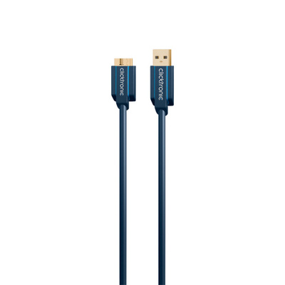 Kábel USB 3.0 A/MICRO-B M/M 3m, Super Speed, C