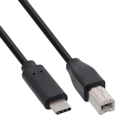 Kábel USB 2.0 Typ C CM/BM(2.0) 0.5m, High Speed, čierny