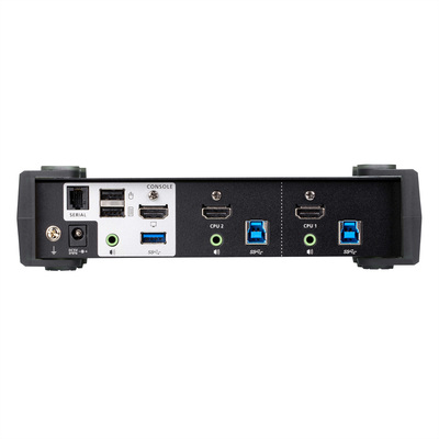 KVM switch/prepínač 2PC, HDMI 2.0 USB 3.0 Audio, čierny