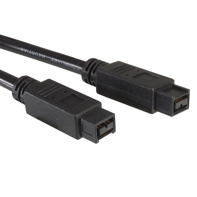 Kábel FireWire 9/9 M/M 1.8m, IEEE 1394b, 800 Mbit/s, čierny