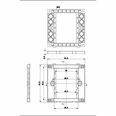 Box modulárny biely pre 3x SNAP-Value (86x86mm), box-25998201