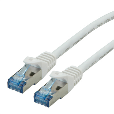 S/FTP (PiMF) Patchkábel LSOH 0.3m cat.6a, biely, Cu, Component Level