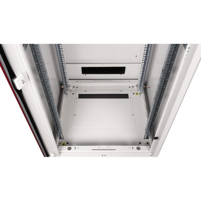 19" Rack na podlahu 42U, 2053x600x600mm (HxWxD), PRO, sklenené dvere, sivý