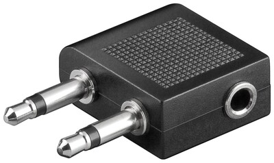 Adaptér 3.5mm stereo/2x3.5mm MONO F/M, 10ks/bal