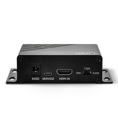HDMI Audio Extraktor, 4K, digital: toslink (S/PDiF), analog: 2xCinch (RCA), čierny, 18G