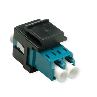 Konektor Keystone LC Duplex F/F, Singlemode OS2, čierny