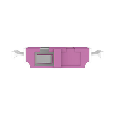 Spojka/Adaptér optická LC-LC, OM4, duplex, nacvakávacia, keramický spojovací člen, dialová