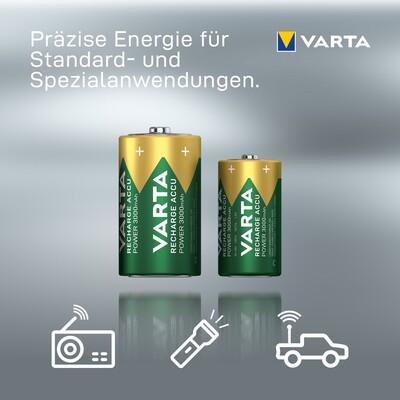 Batéria VARTA RTU nabíjacia D (2ks) 1.2V 3000mAh NiMH (HR20 56720) 2BL