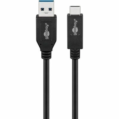 Kábel USB 3.2 Gen 2, AM/CM Typ C 1m, 10Gbps, PD 60w 20V3A, čierny